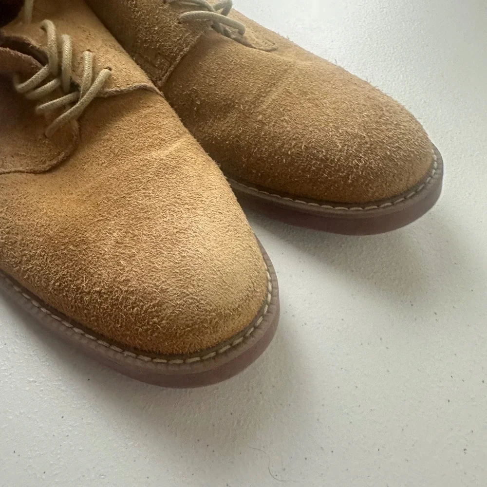 G.H. Bass Pasadena Shoes Mens 8M Tan Suede Leather Lace Up Oxford Casual Outdoor
